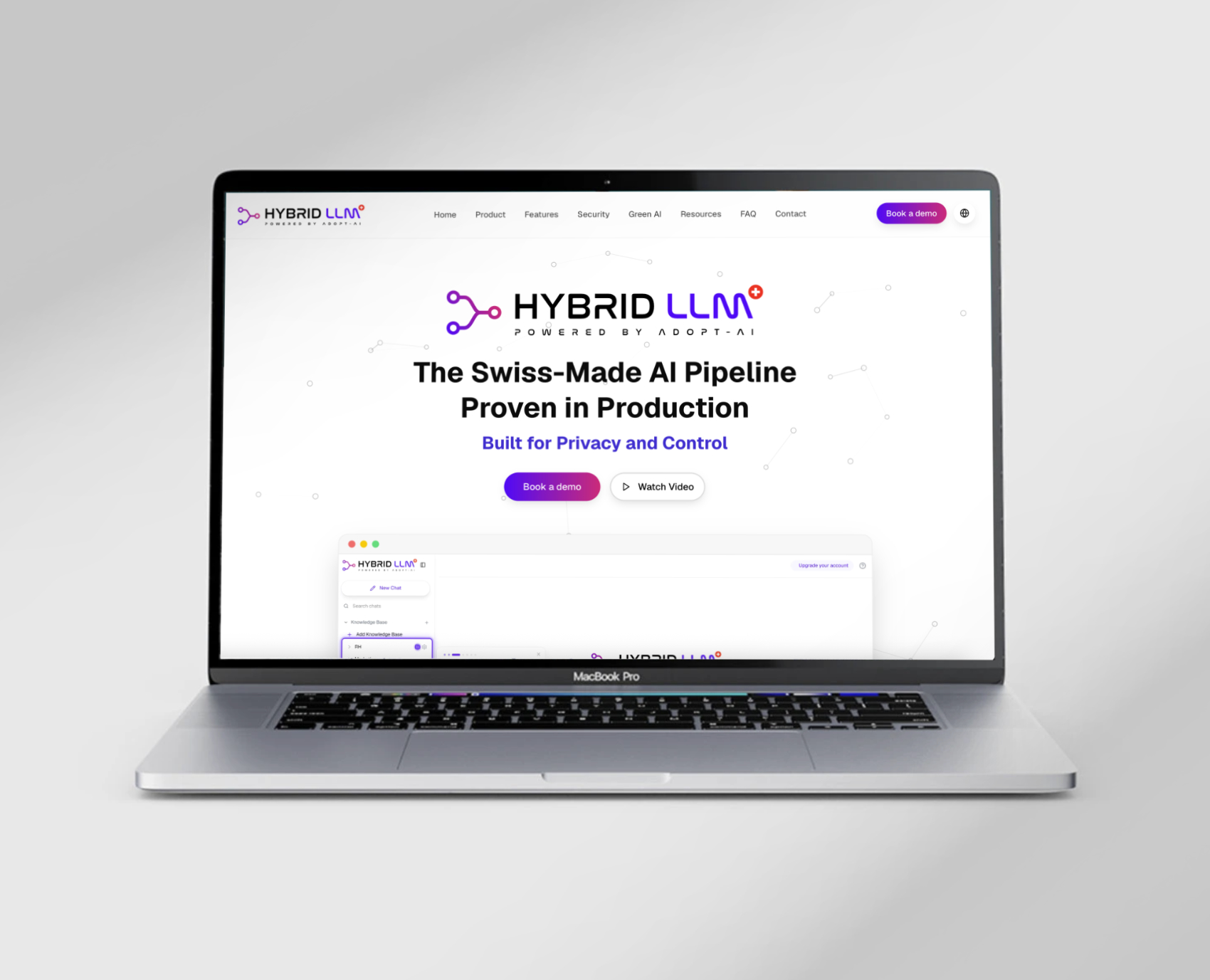 HYBRID LLM — Plateforme SaaS IA souveraine suisse pour traitement de contrats juridiques