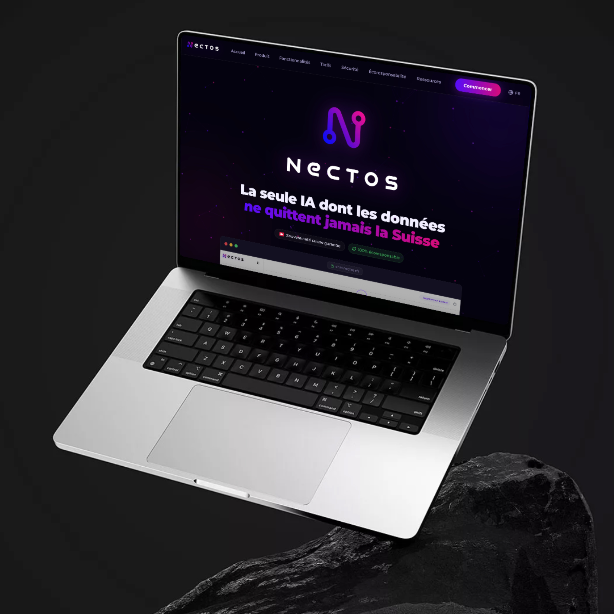Nectos Swiss LLM — Plateforme SaaS IA souveraine, données hébergées en Suisse, Adopt-AI SA Genève